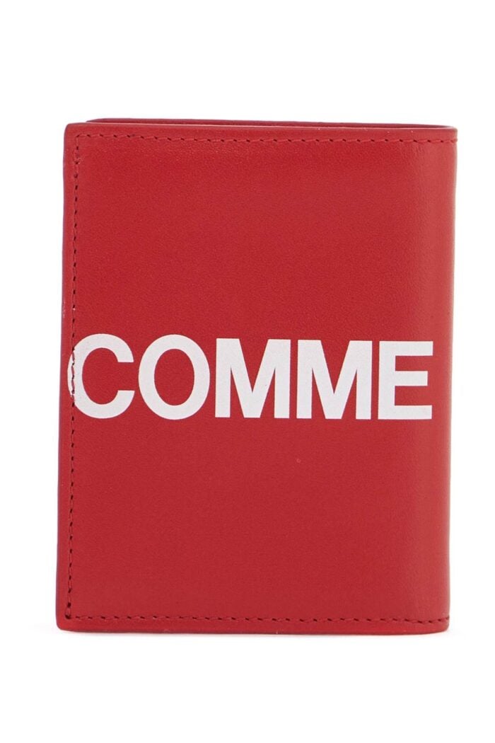 COMME DES GARCONS WALLET Unisex Red Calfskin Wallet With Large Logo Sa0641hl