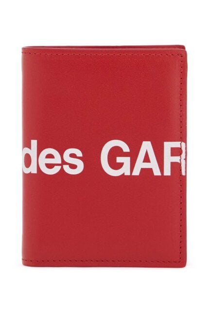 COMME DES GARCONS WALLET Unisex Red Calfskin Wallet With Large Logo Sa0641hl