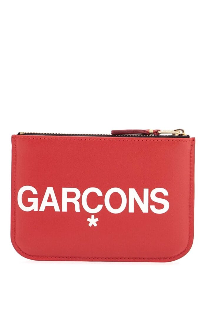 COMME DES GARCONS WALLET Unisex Red Minimalist Leather Wallet