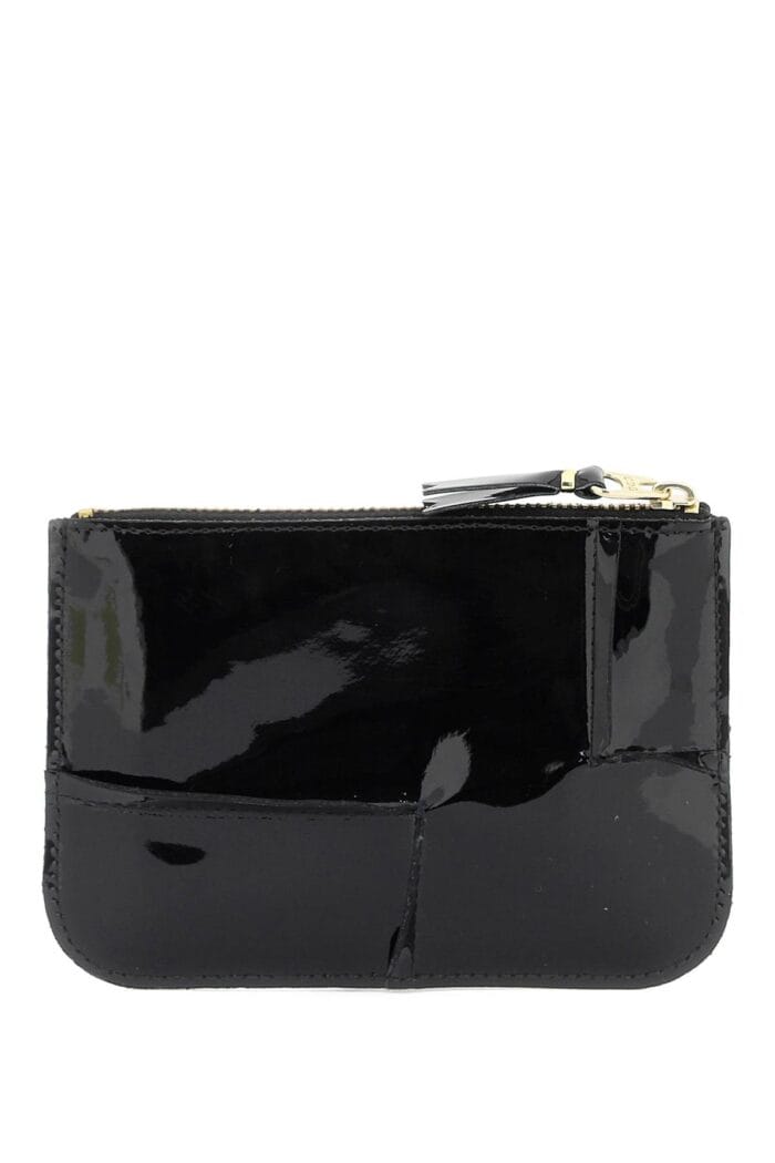 COMME DES GARCONS WALLET Zip Around Patent Leather Wallet With Zipper