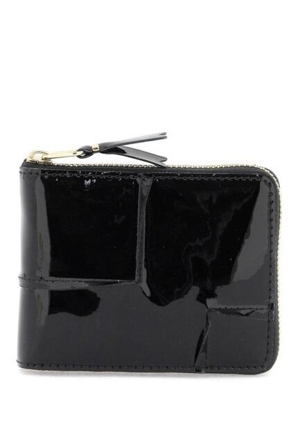 COMME DES GARCONS WALLET Zip Around Patent Leather Wallet With Zipper