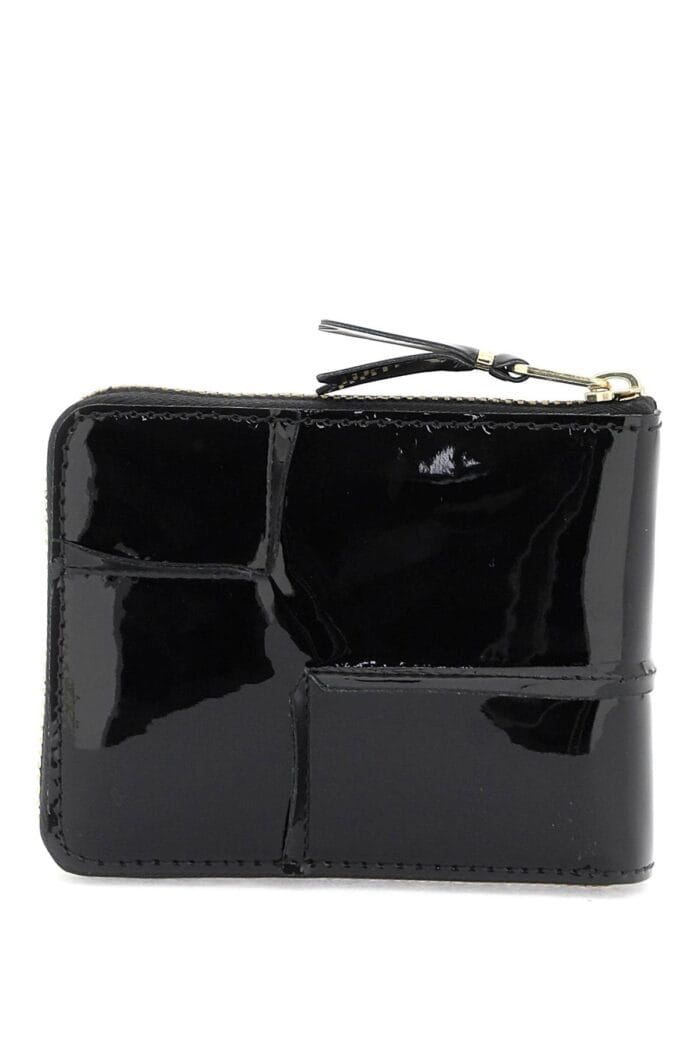 COMME DES GARCONS WALLET Zip Around Patent Leather Wallet With Zipper