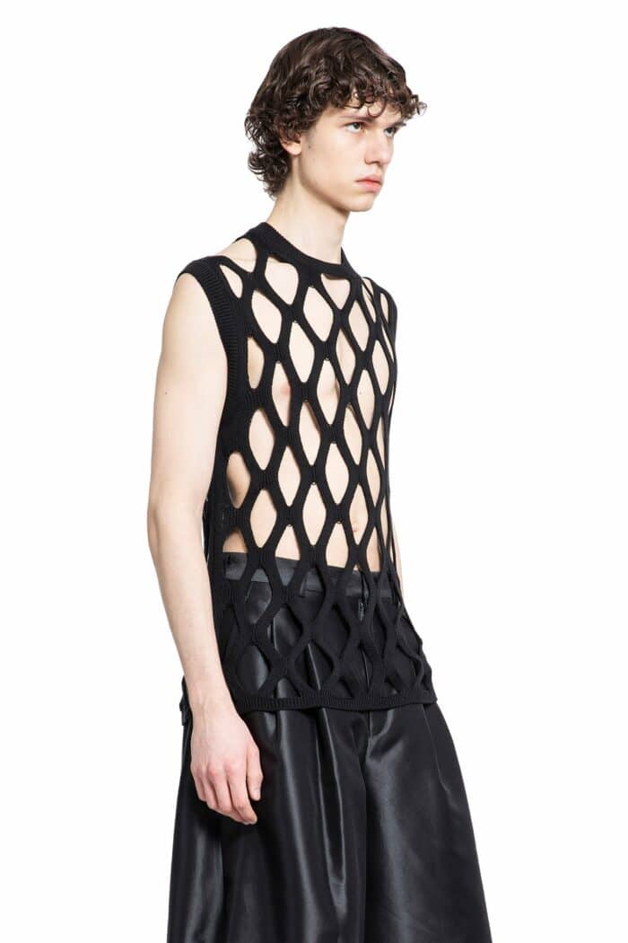 Comme Des Garons Black Mesh Net Vest