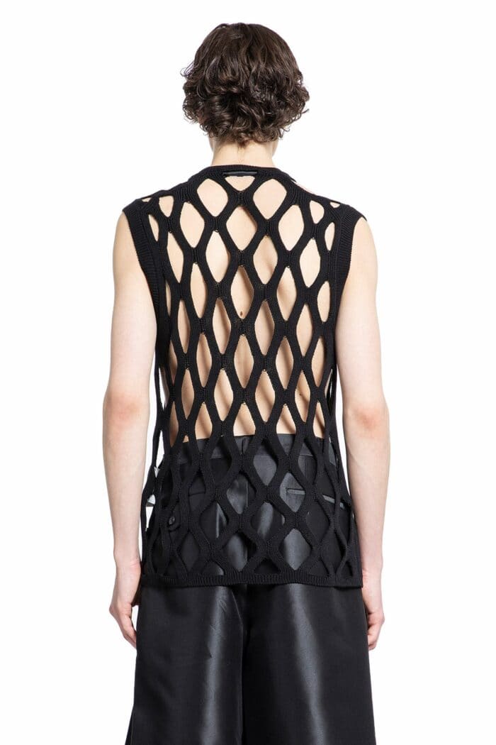 Comme Des Garons Black Mesh Net Vest