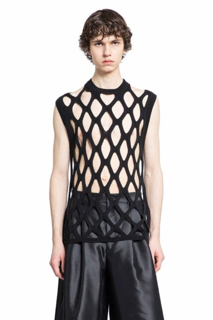 Comme Des Garons Black Mesh Net Vest