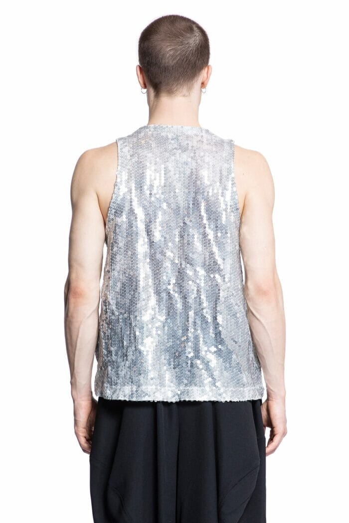 Comme Des Garons Black Sequined Tank Top