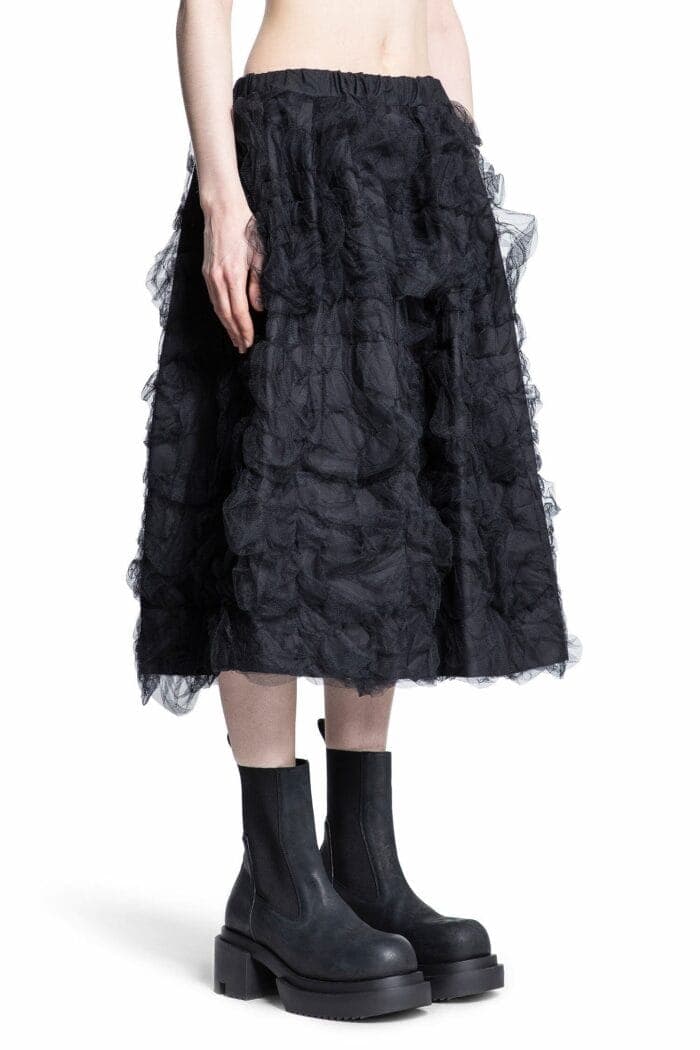 Comme Des Garons Gathered Ruffled Tulle Skirt