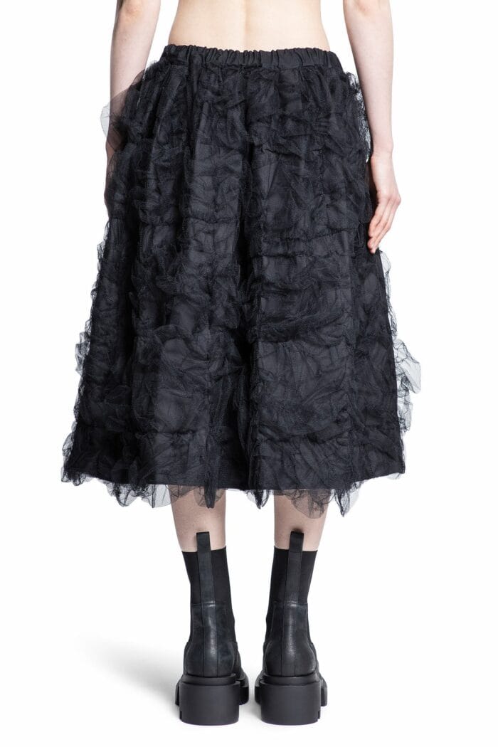 Comme Des Garons Gathered Ruffled Tulle Skirt