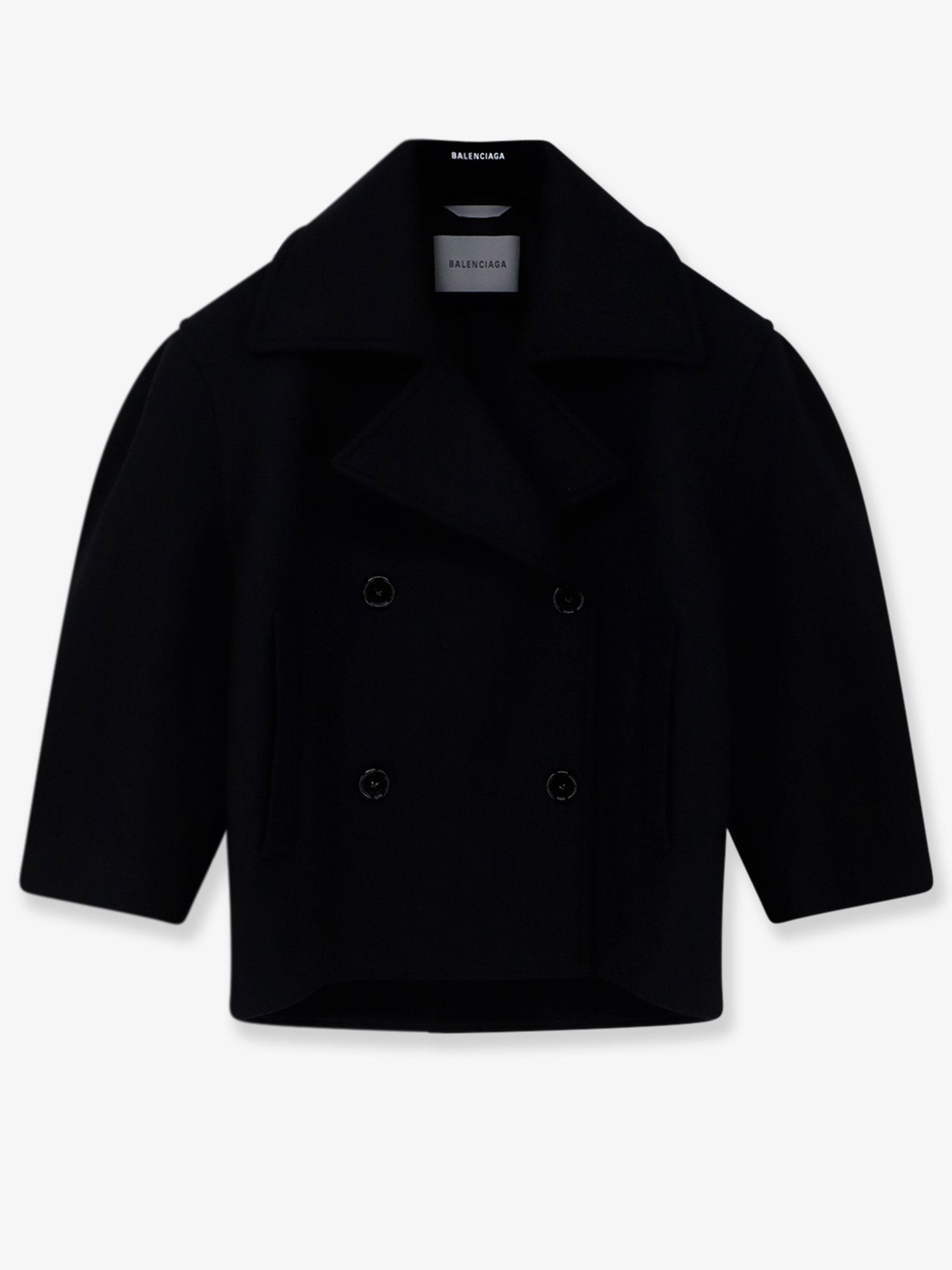 Balenciaga Compact Double-wool Cocoon Peacoat