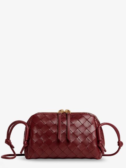 Bottega Veneta Concert Pouch Leather Shoulder Bag With Intrecciato Pattern