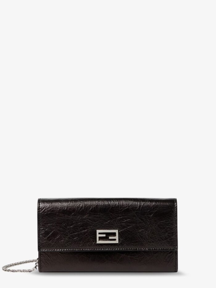 fendi continental crackled leather wallet Fendi Continental Crackled Leather Wallet