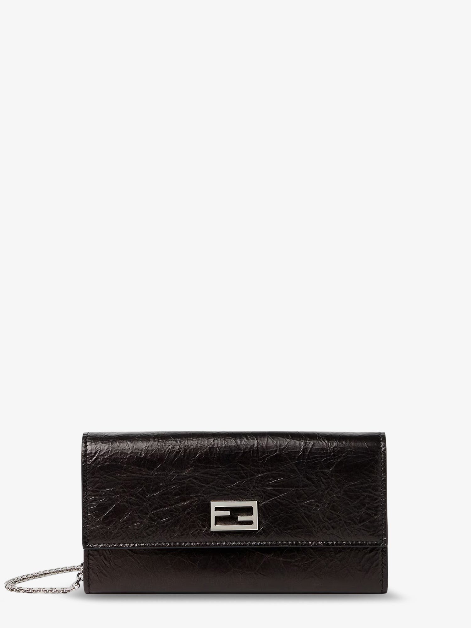 Fendi Continental Crackled Leather Wallet