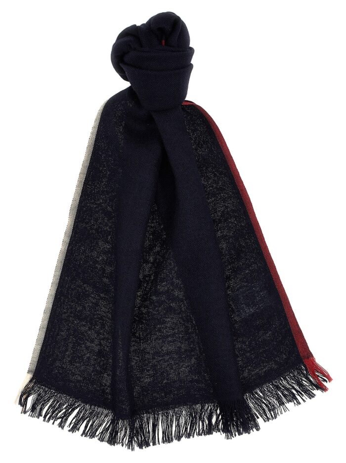 brunello cucinelli contrast border scarf Brunello Cucinelli Contrast Border Scarf