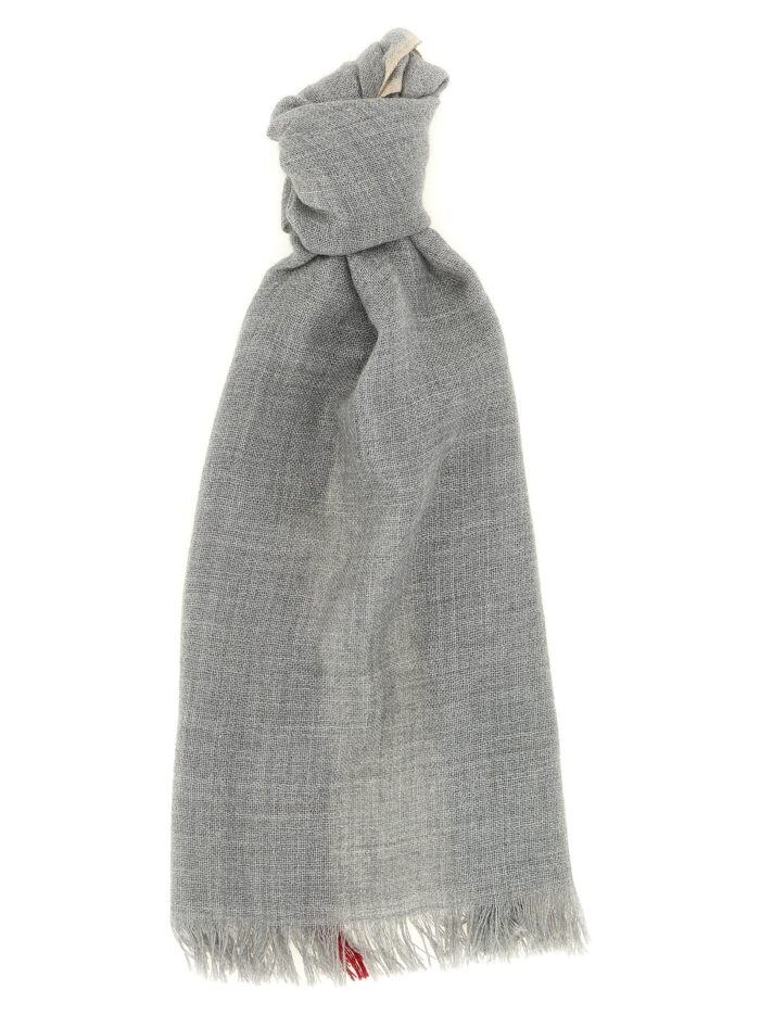 brunello cucinelli contrast border scarf Brunello Cucinelli Contrast Border Scarf