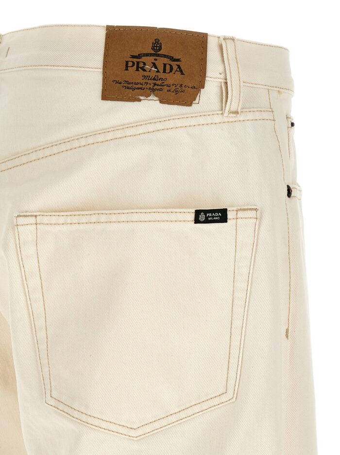 PRADA Contrast Stitching Jeans