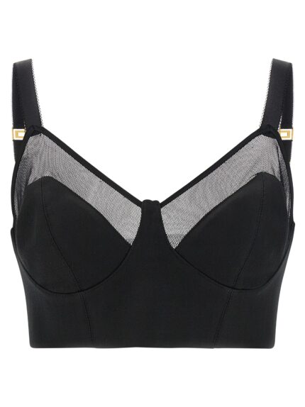 Elisabetta Franchi Cool Wool And Tulle Top