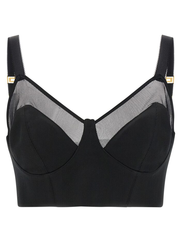 Elisabetta Franchi Cool Wool And Tulle Top