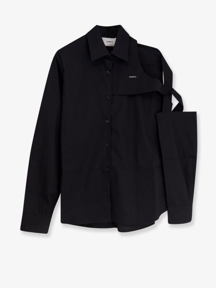 COPERNI Cotton Shirt With Metal Lettering Logo
