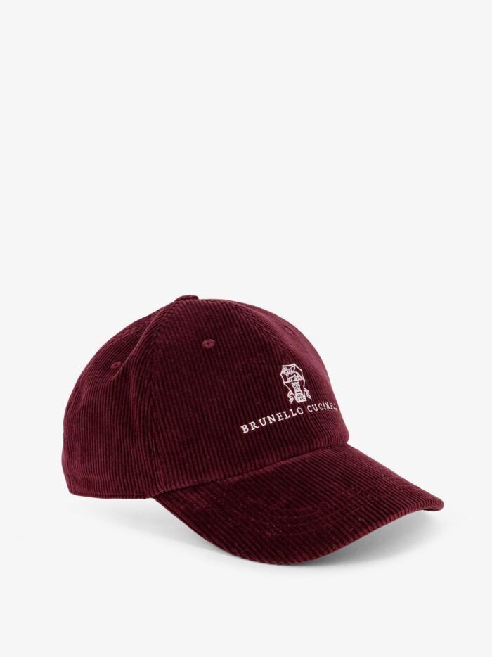 Brunello Cucinelli Corduroy Hat With Embroidered Logo