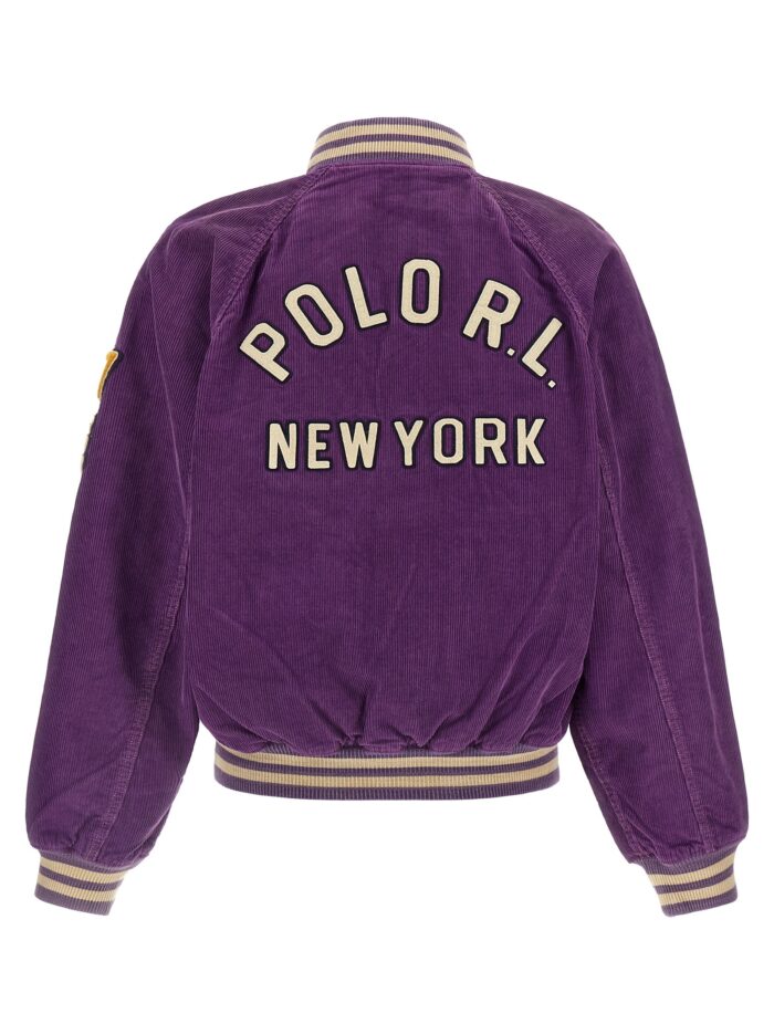Polo Ralph Lauren Velvet Jacket With Flocked Logo Patch
