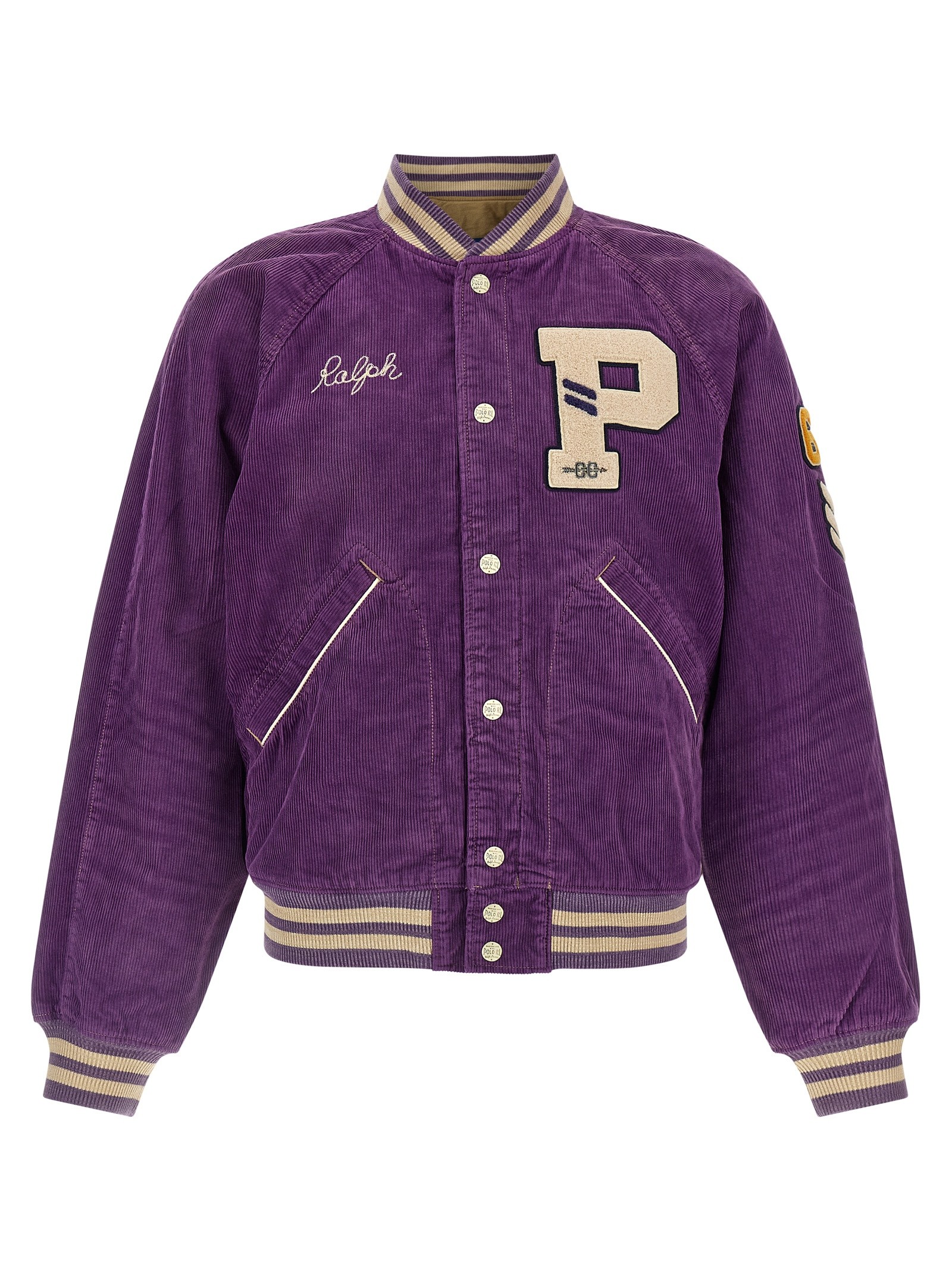 Polo Ralph Lauren Velvet Jacket With Flocked Logo Patch