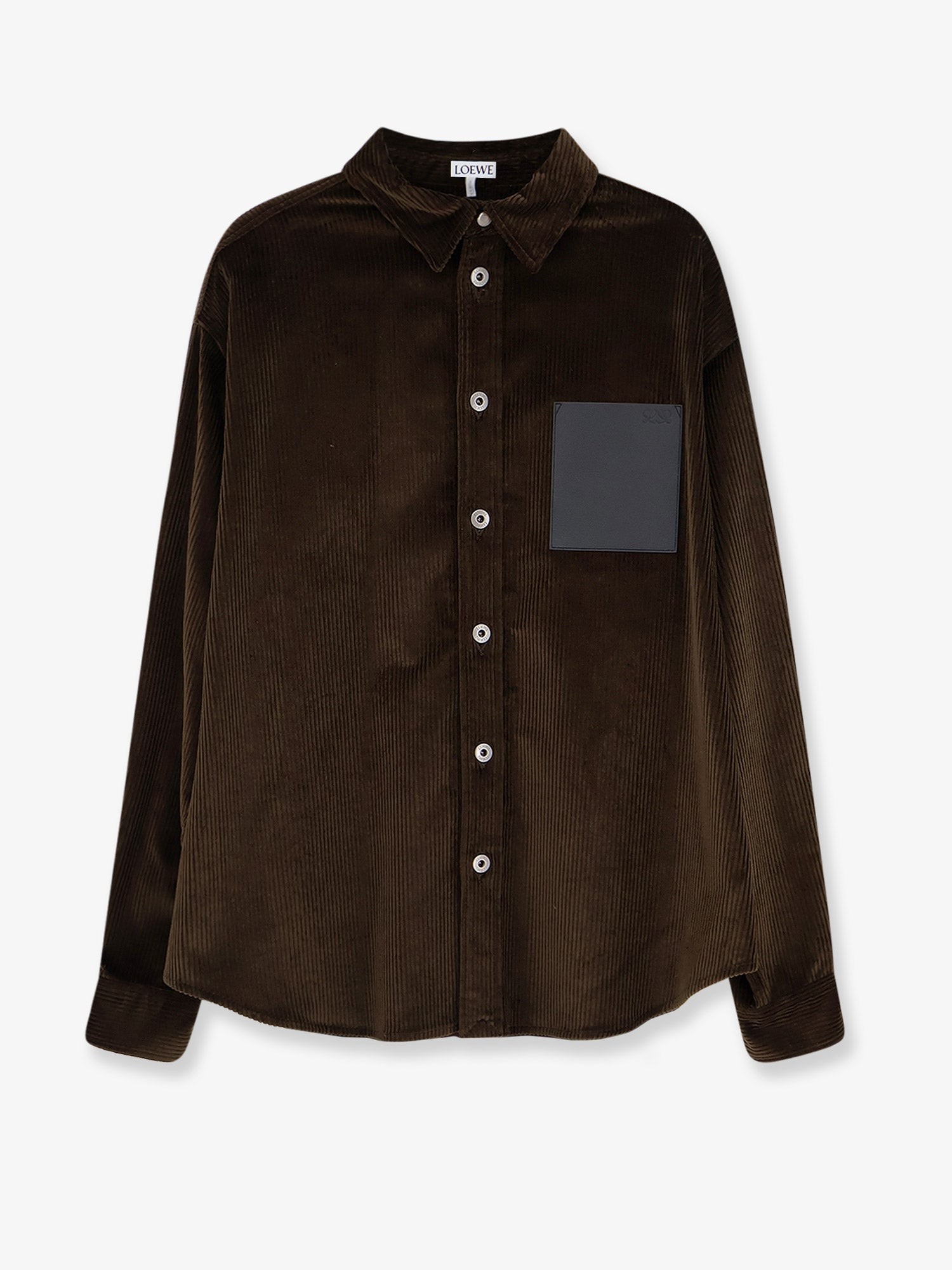 LOEWE Corduroy Shirt With Leather Pocket
