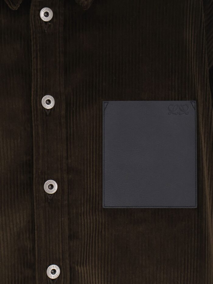 LOEWE Corduroy Shirt With Leather Pocket