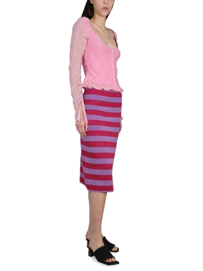 CORMIO CARDIGAN WITH RUFFLED SLEEVE