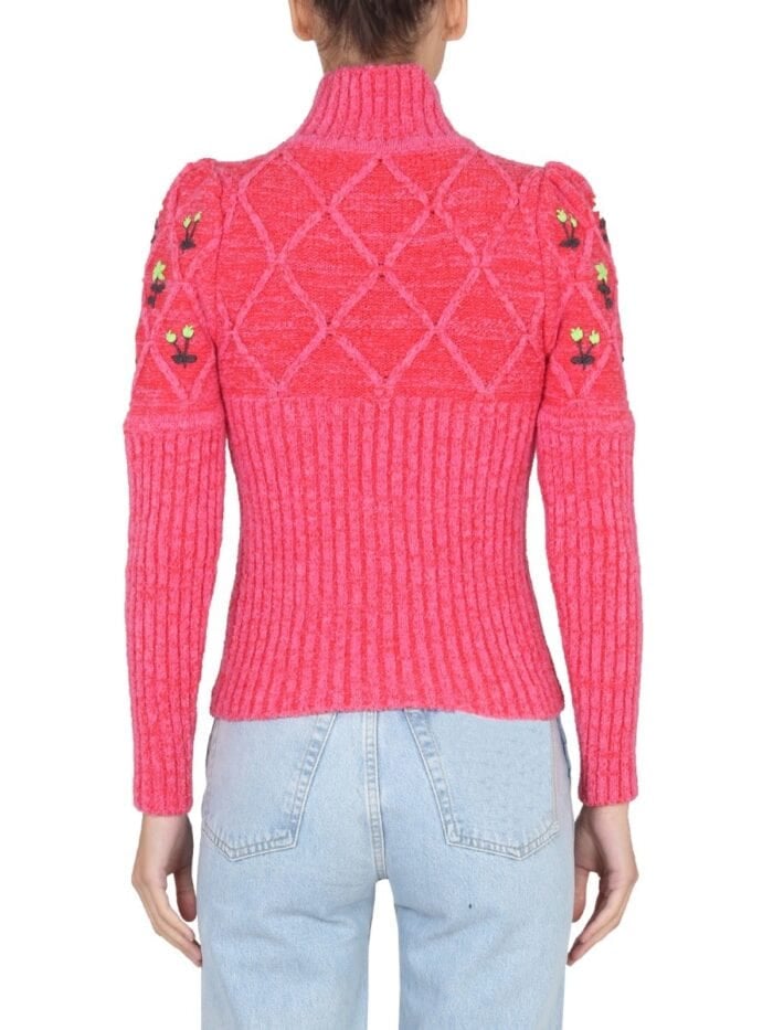 CORMIO JERSEY WITH FLORAL EMBROIDERY