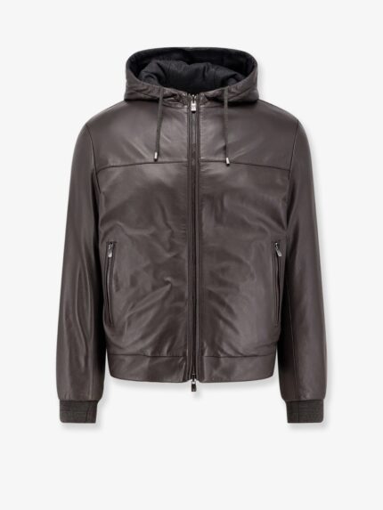 Corneliani Padded Reversible Leather Jacket