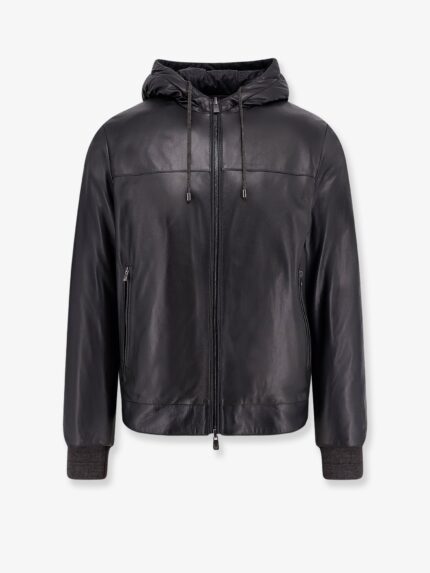 Corneliani Reversible Padded Leather Jacket
