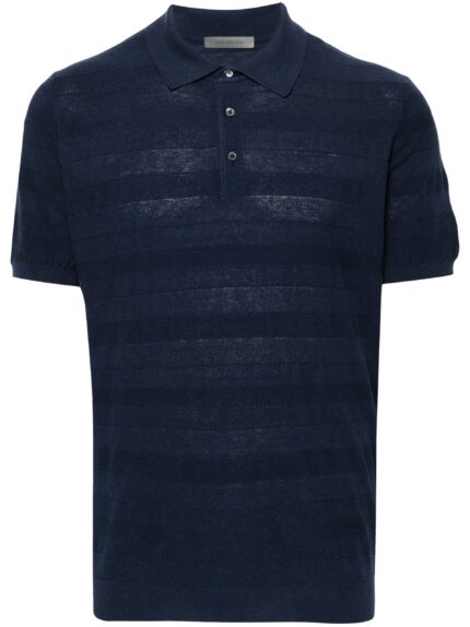 CORNELIANI Short Sleeve Jersey Polo Shirt