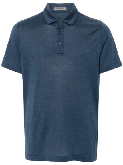 CORNELIANI Short Sleeve Jersey Polo Shirt