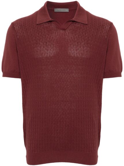 CORNELIANI Short Sleeve Jersey Polo Shirt