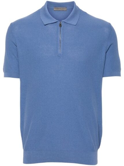 CORNELIANI Short Sleeve Jersey Polo Shirt