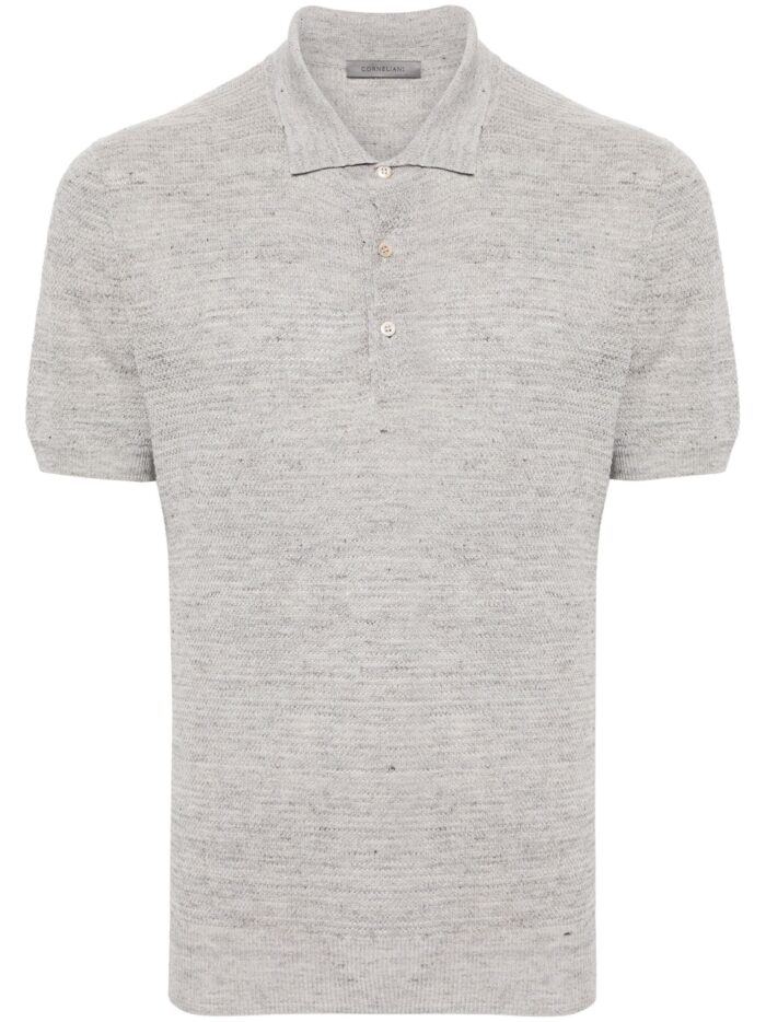 CORNELIANI Short Sleeve Jersey Polo Shirt