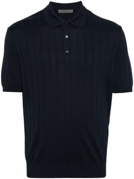 CORNELIANI Short Sleeve Jersey Polo Shirt