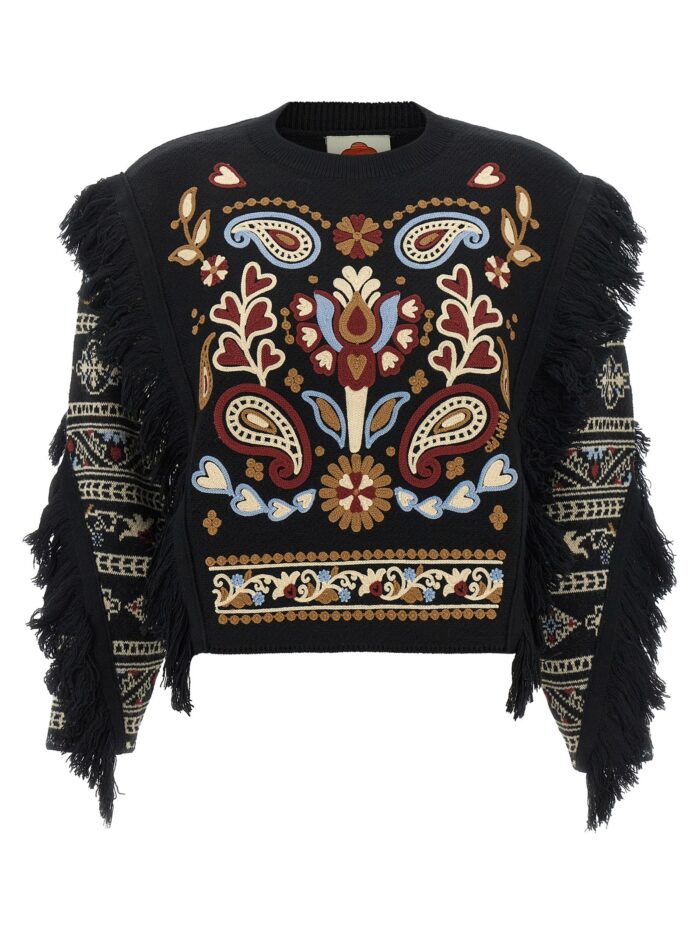 farm rio 'cornely' embroidery sweater FARM RIO 'Cornely' Embroidery Sweater