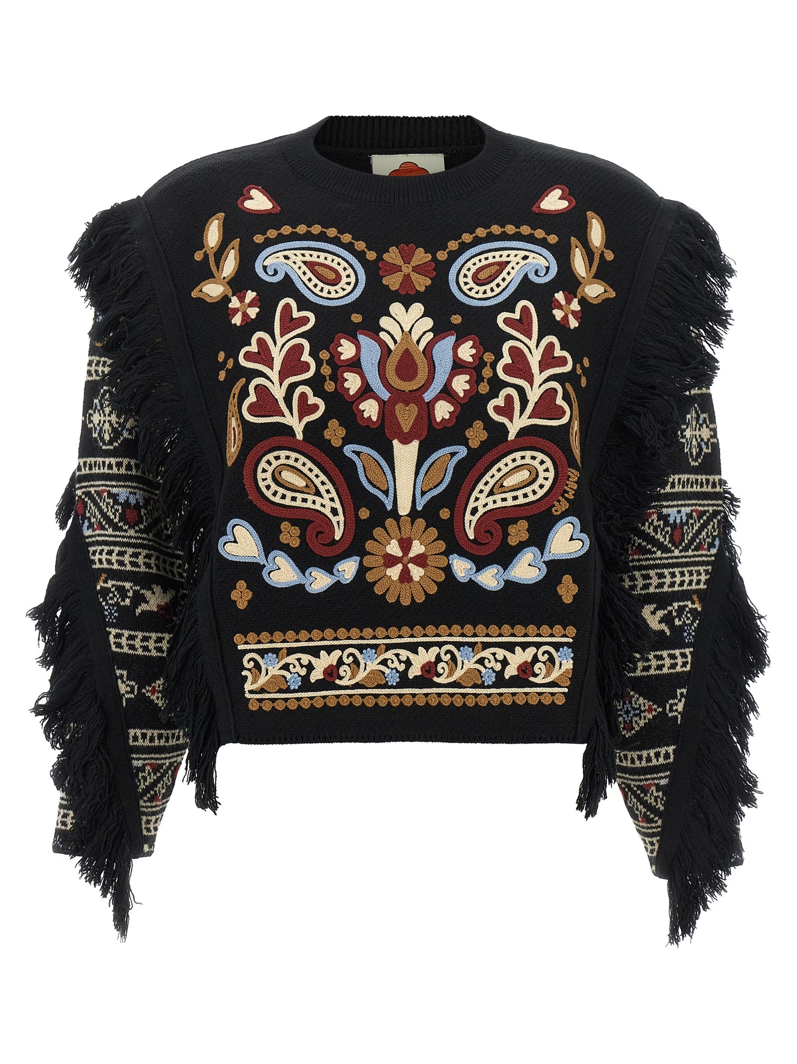 FARM RIO 'Cornely' Embroidery Sweater