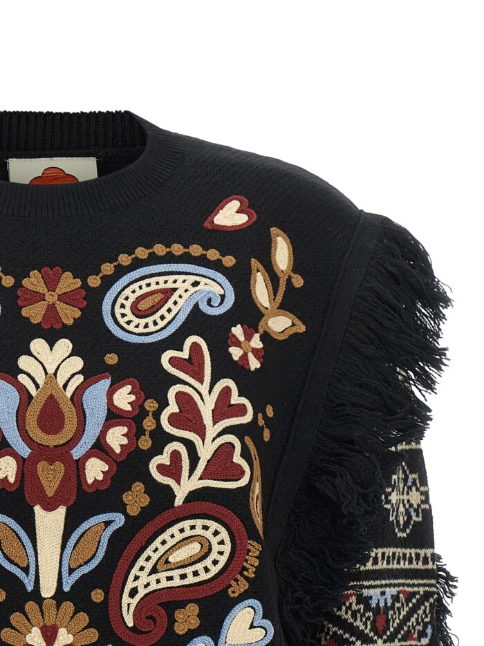 FARM RIO 'Cornely' Embroidery Sweater