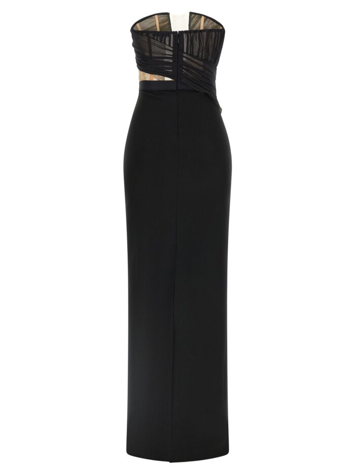 NENSI DOJAKA 'Corsetted Draped Maxi' Dress