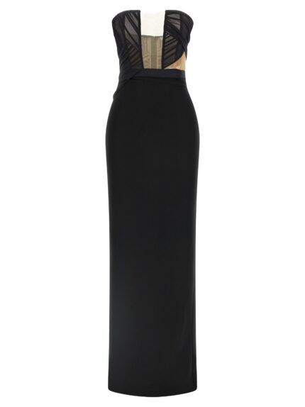 NENSI DOJAKA 'Corsetted Draped Maxi' Dress