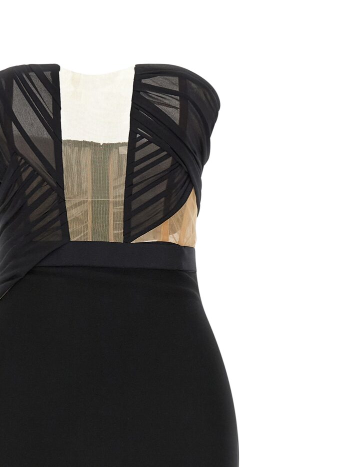 NENSI DOJAKA 'Corsetted Draped Maxi' Dress