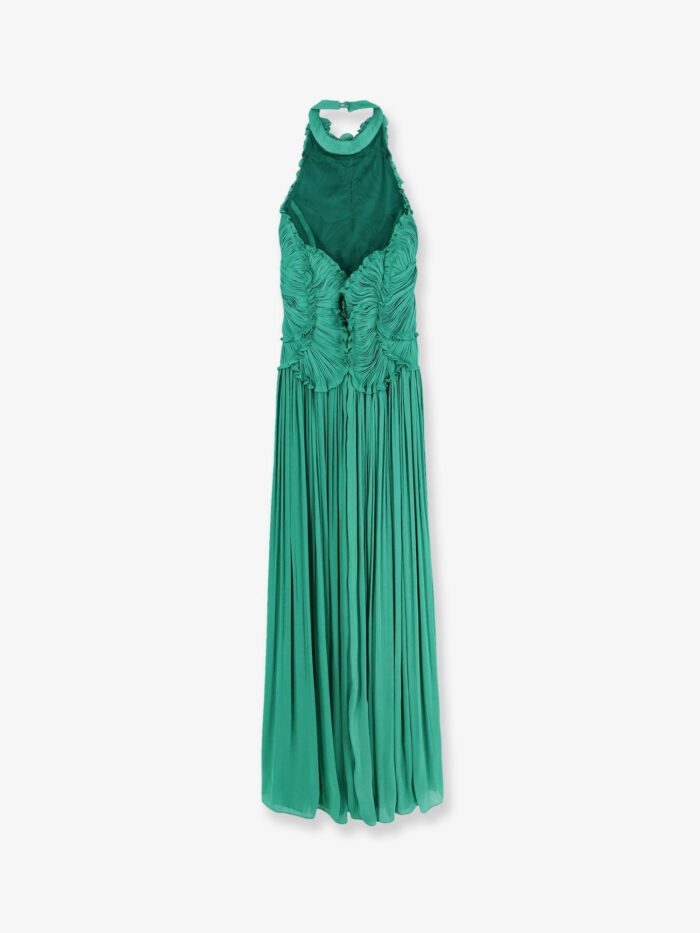 COSTARELLOS Lurex Georgette Long Dress