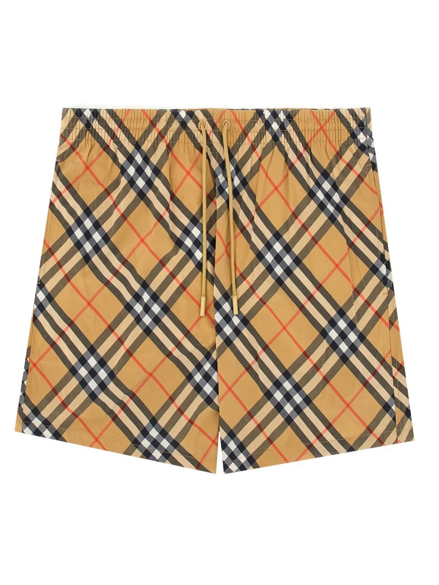 Burberry COSTUME DA BAGNO CON STAMPA CHECK
