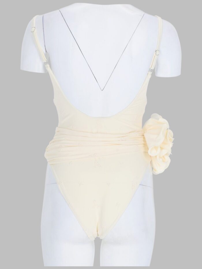 MAGDA BUTRYM COSTUME DA BAGNO INTERO CON ROSE RICAMATE