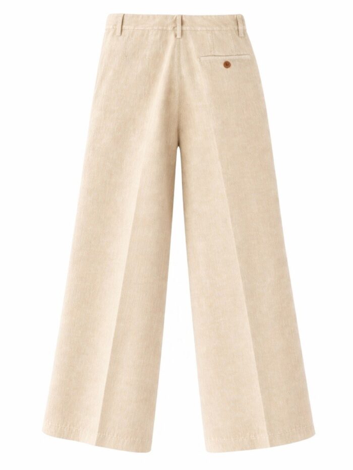 Aspesi Cotton And Linen Tailored Pants