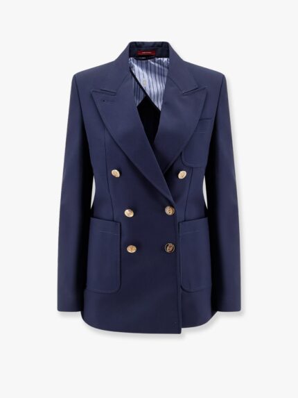 Cotton Blazer With Iconic Gucci Crest Buttons