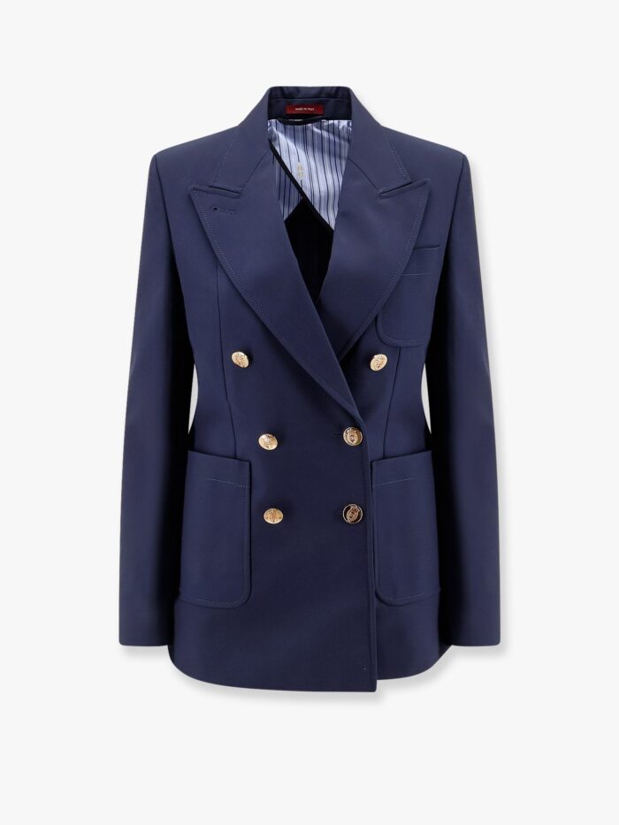 Cotton Blazer With Iconic Gucci Crest Buttons