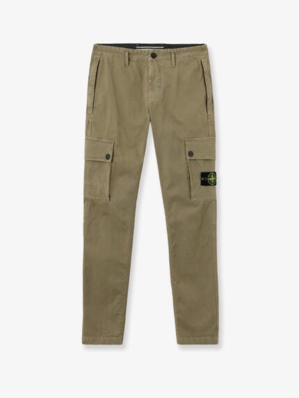 Stone Island Cotton Blend Cargo Trousers
